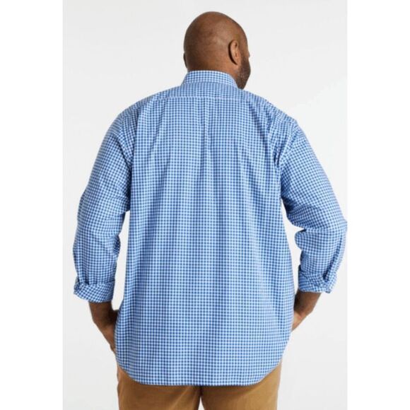 L.L. Bean Wrinkle-Free Kennebunk Sport Shirt Traditional Fit Check Size 18-35 - Picture 3 of 6